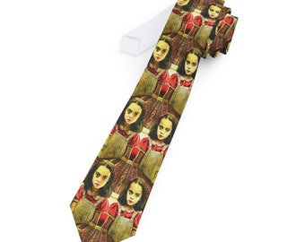 Sinister Elegance: The Overlook Twins Necktie - Elevate Your Look with Haunting Style Neckware