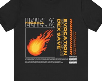 Fireball Graphic Tee | Urban Streetwear, TTRPG, DND