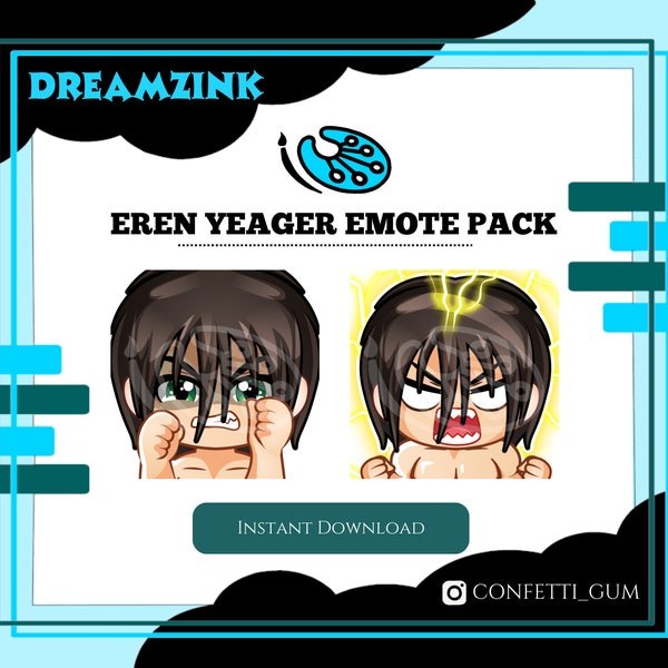 Eren Yeager Duo Emote Pack | Twitch/Discord | ATOT | Titan