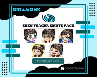 Eren Yeager-emotepakket | Twitch/onenigheid | ATOT