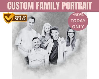 Combine Photos - Add Deceased Loved One to Photo - Add Person - Custom gift and memorial - Gift for Dad Mom - Black and white - Digital art