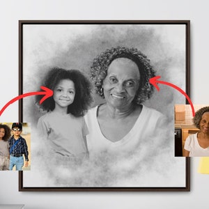 Add deceased someone to photo - Custom gift and memorial - Deceased loved one gift - Add Person to Photo - Combine Photos - Gift for Dad Mom