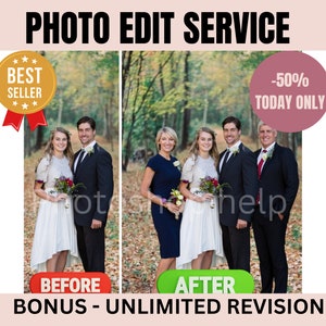 Photoshop Service, Hochzeitsfotos bearbeiten, Fotobearbeitungsdienst, Person hinzufügen Entfernen Sie Personen oder Objekte aus dem Foto