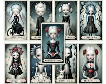 Gothic Lenormand oracle deck. Madame Lenormand cards