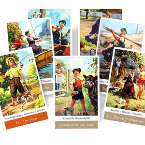 Tarot del Día de los Abuelos – Baraja de Tarot Nostálgico Americana
