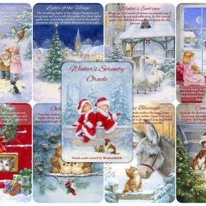 Cartas del Oráculo de la Serenidad Invernal. Oráculo de Navidad y Santa.