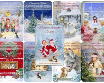 Winter&#39;s Serenity Oracle Cards.  Christmas and Santa oracle.