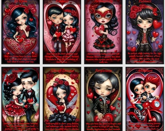 Baraja de cartas del oráculo "Mensajes de Amor". 45 cartas del oráculo de San Valentín.