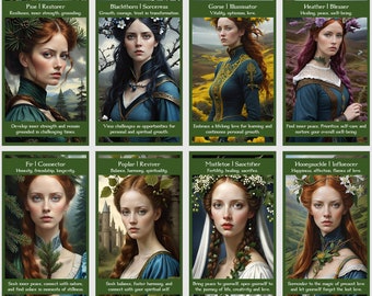 Celtic oracle cards deck. Ogham Tree oracle. Celtic wheel of the year