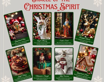 Oracle of the Christmas Spirit. Christmas oracle cards deck.