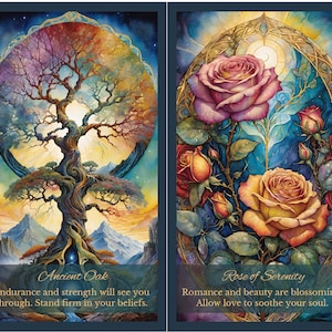 Jeu de cartes Oracle Jardin du paradis. Cartes d'affirmation du jour Eden. Cartes de motivation