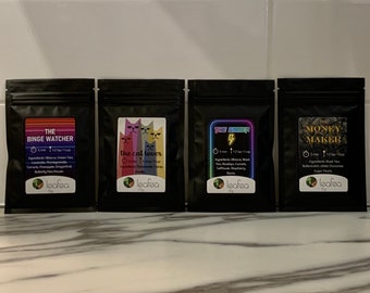 The Ultimate Sample Tea Kit | Loose leaf tea gift for Binge Watchers, Gamers, Cat Lovers and Money Makers | Take a break, infuse, enjoy