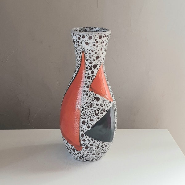 Vase en céramique signé de Marino Le Vaucour Vallauris vintage français, fait main, collection