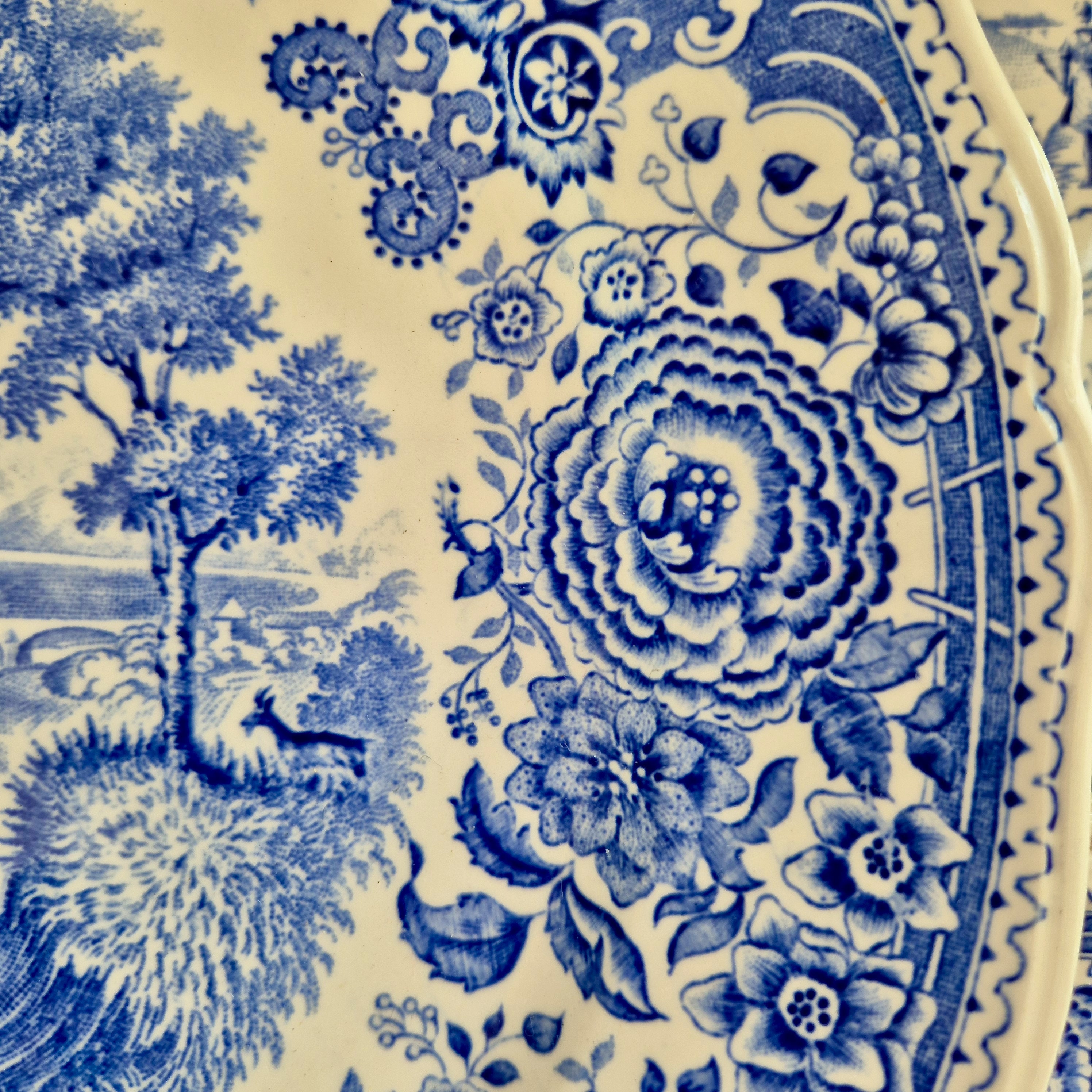 ビレロイ＆ボッホ ブルゲンラントの青と白の皿、ヴィンテージ食器