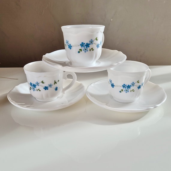 Tasses cafe myosotis d'occasion - Arts de la table