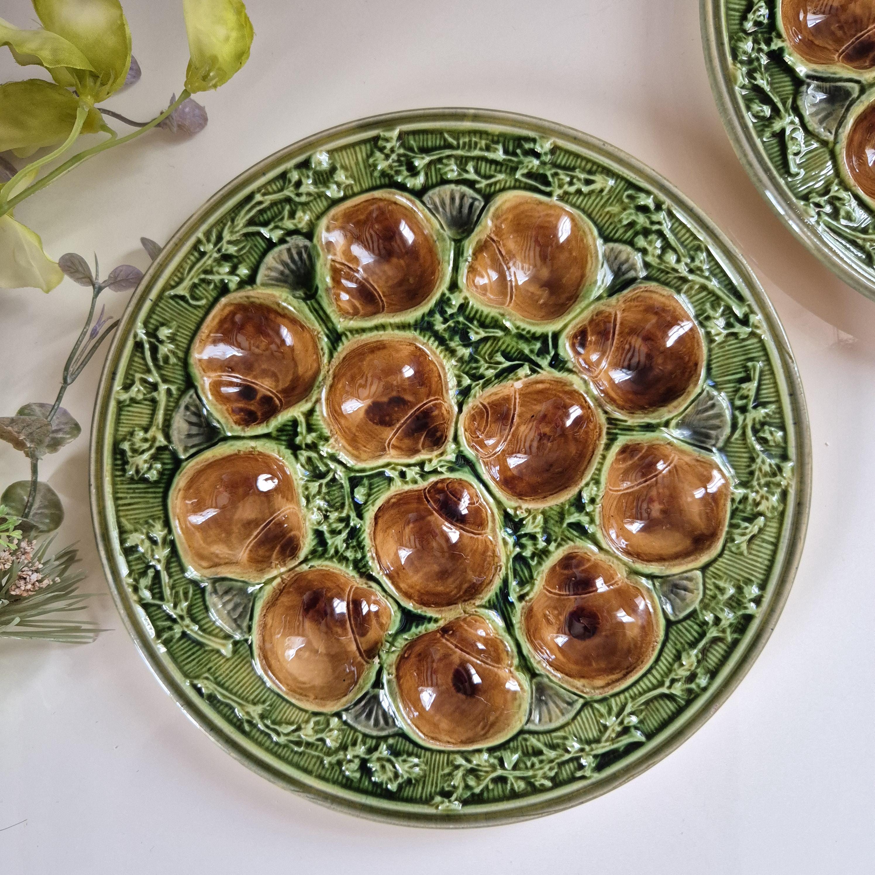Lot De Service à Escargots En Porcelaine Blanche - 6 Pièces (occasion)