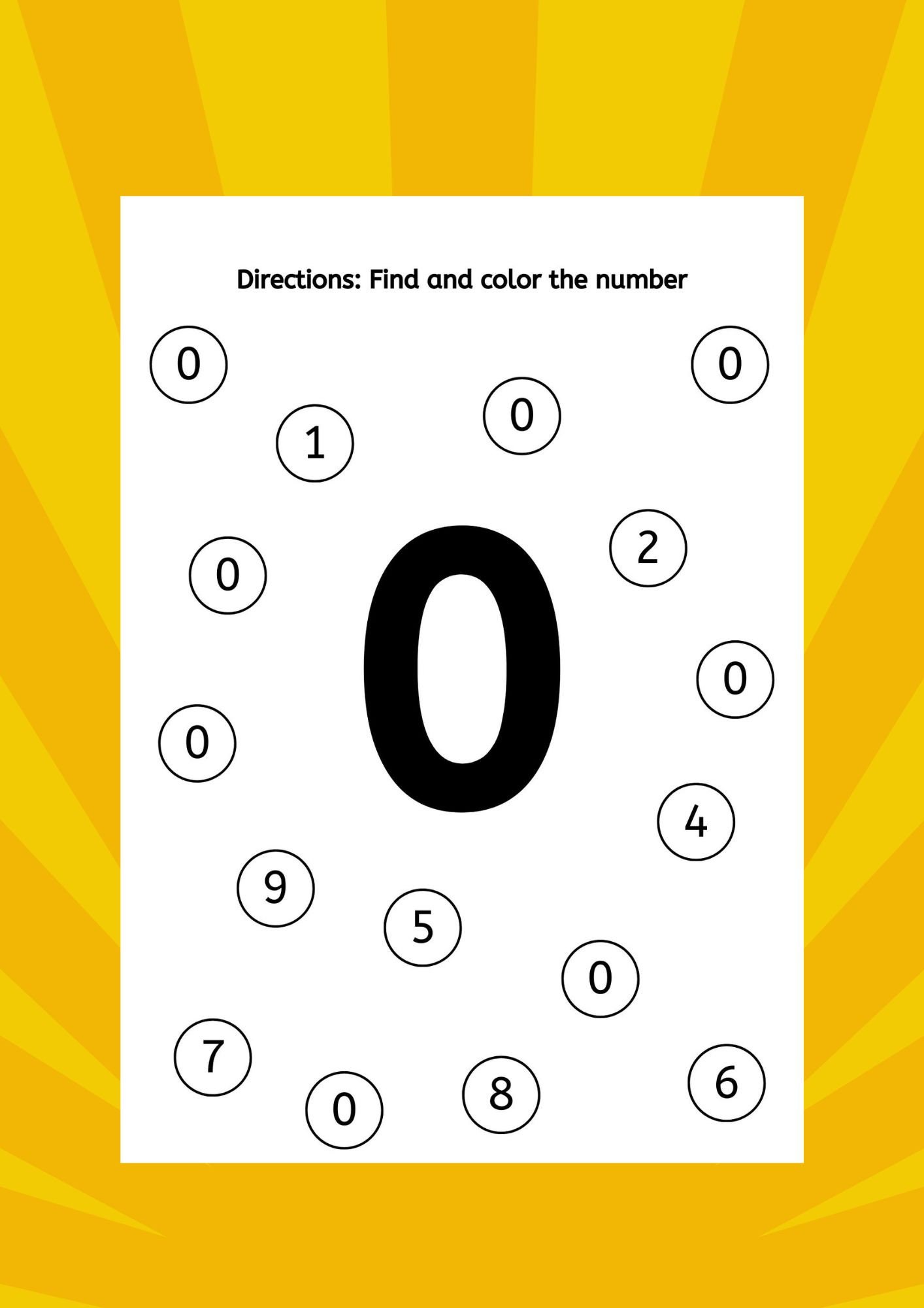 Number Match Up Printable Etsy