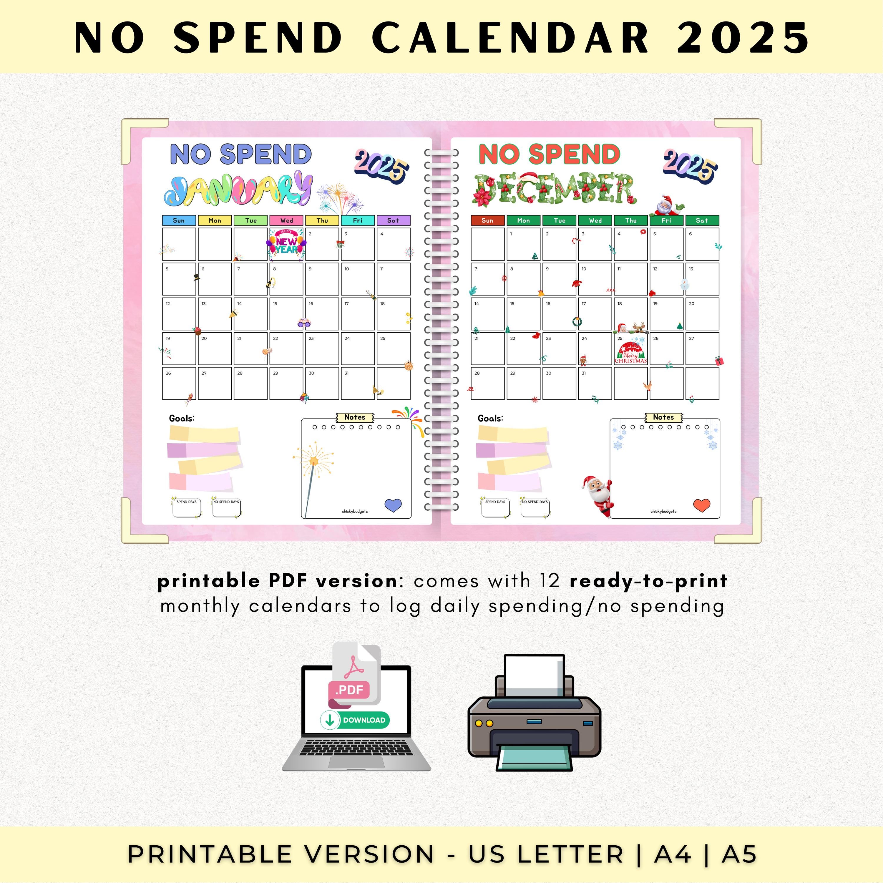 No Spend Challenge 2025 Etsy
