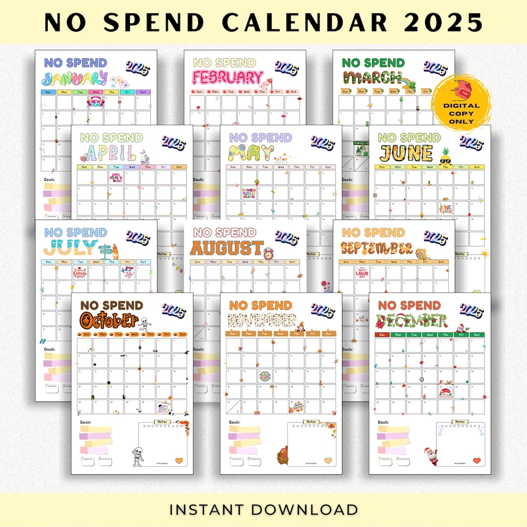 NO SPEND CHALLENGE 2025 - Etsy no-spend-challenge-2025-etsy