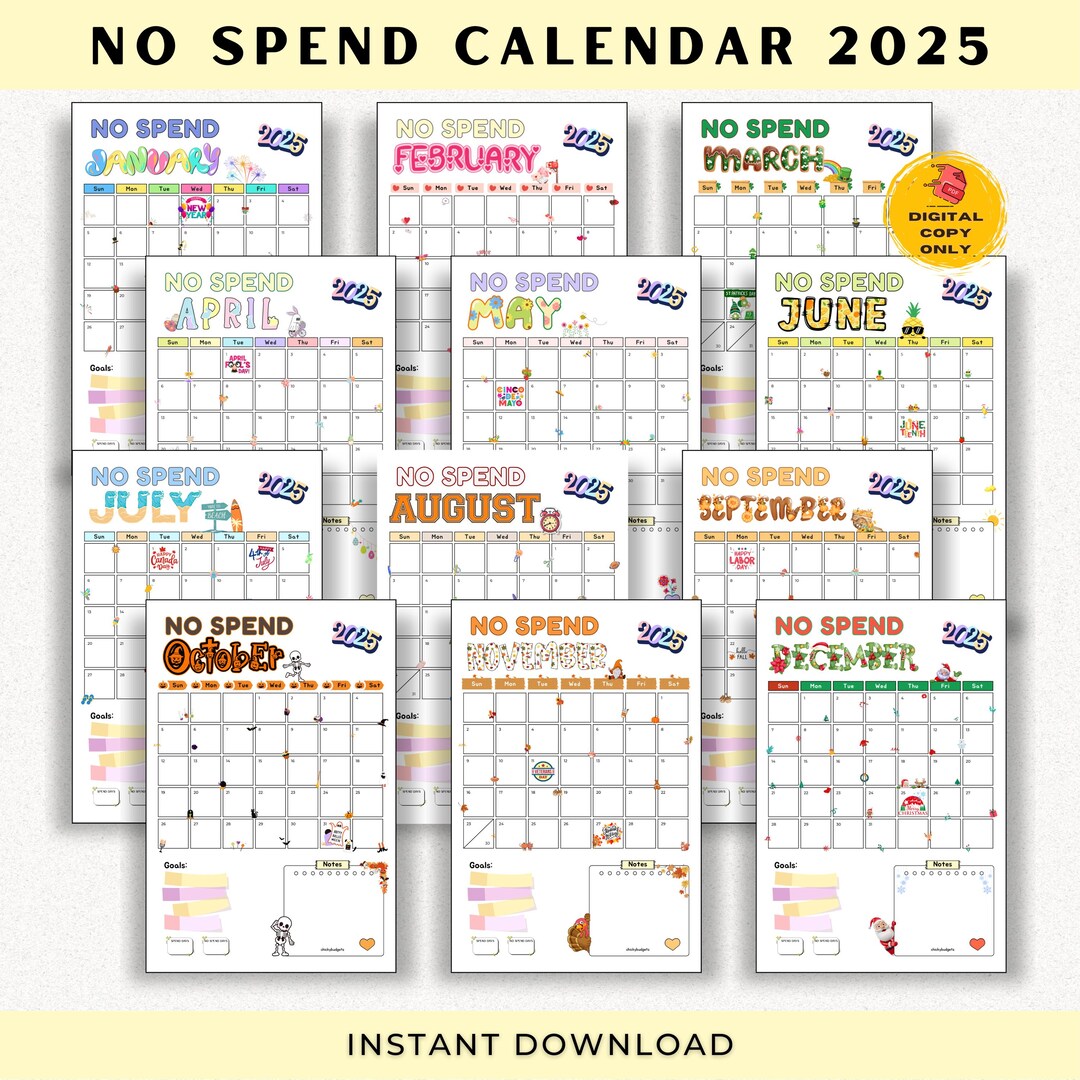 NO SPEND CHALLENGE 2025 - Etsy