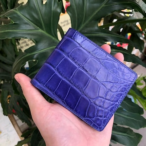 Handgefertigte Alligator Leder Brieftasche Luxus Bifold für Männer