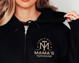 Breastfeeding Brewery Sweatshirt, Mama's Taphouse Zip up Hoodie, Nursing Friendly Zipper Sweater, Mama Brewing Co, New Mom Mother's Day Gift