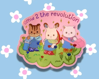 Calico Critter Revolution Sticker | Cute Sparkle Stickers