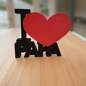 3D decoration I Love PAPA, personal Father&#39;s Day gift, dad gift, decoration for father, gift idea for dad, fathers, Father&#39;s Day, Papatag