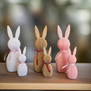 Easter bunny, Easter decoration, Easter, decoration, Easter decoration, 3D print Easter bunnies grooved, Easter bunny grooves, Happy Easter, Easter gift