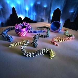 3D Crystal Dragon - Fantasy Figure, Crystal Dragon, Decoration, Gift Idea, Dragon Figure, Dragon, Egg, Movable Joints, Dragon, Mystery