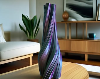 Vaso multicolore | Vaso decorativo di design | Moderno ed elegante | Oggetti unici | Accessorio per la casa | Stampato in 3D | vaso decorativo | Vaso di fiori secchi