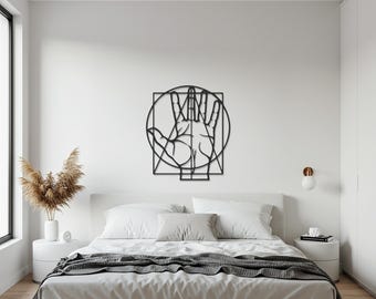Metal hand zeer fijne tekeningen, moderne muurkunst, goud abstract muurdecor, bibliotheekmuursculptuur, symbolische handkunst aan de muur voor studie of kantoor