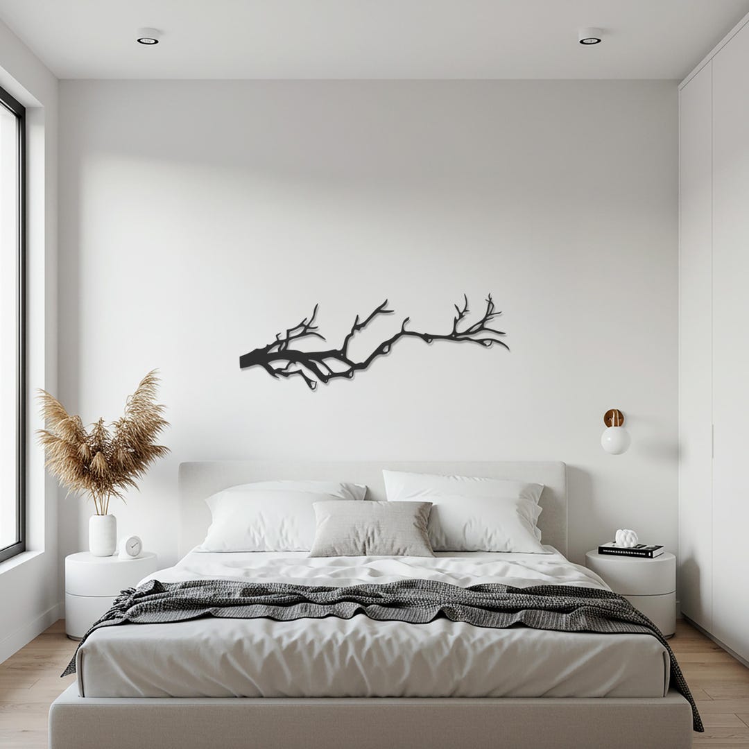 Tree Branch Metal Wall Art, Minimalist Nature Inspired Wall Decor ...