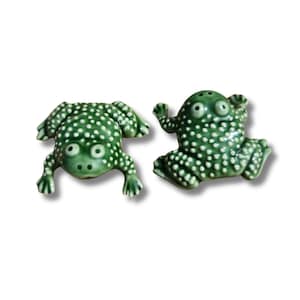 Handmade Ceramic Frog Traditional Lucky Frog from Portugal - Portuguese Souvenir