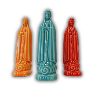 Our Lady of Fatima in Portuguese Ceramics - Handmade in Portugal - Religious Decoration