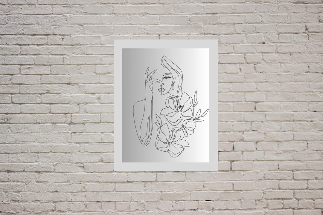 Woman Line Body Art Wall Digital Downloads Digital Prints Etsy