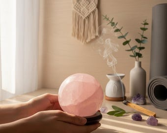 Natural Rose Quartz Crystal Sphere | Polished Stone of Love (4cm)