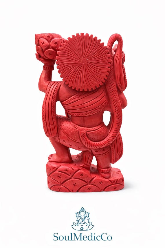 Red Hanuman Idol Statue, Lord Hanuman Murti, Sankat Mochan Hanuman