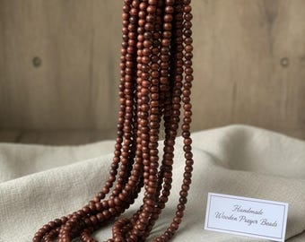 Red Sandalwood Mala Beads | 108 Prayer Beads Necklace