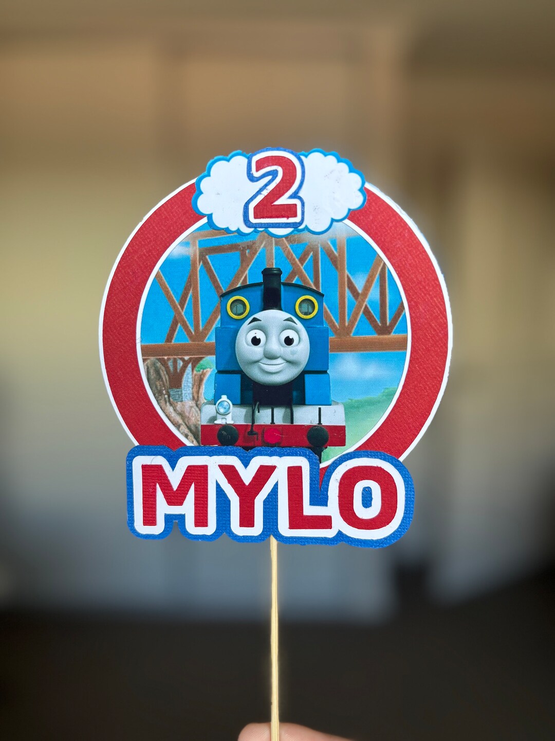 Thomas the Tank Engine Custom Cardstock Cake Topper - Etsy