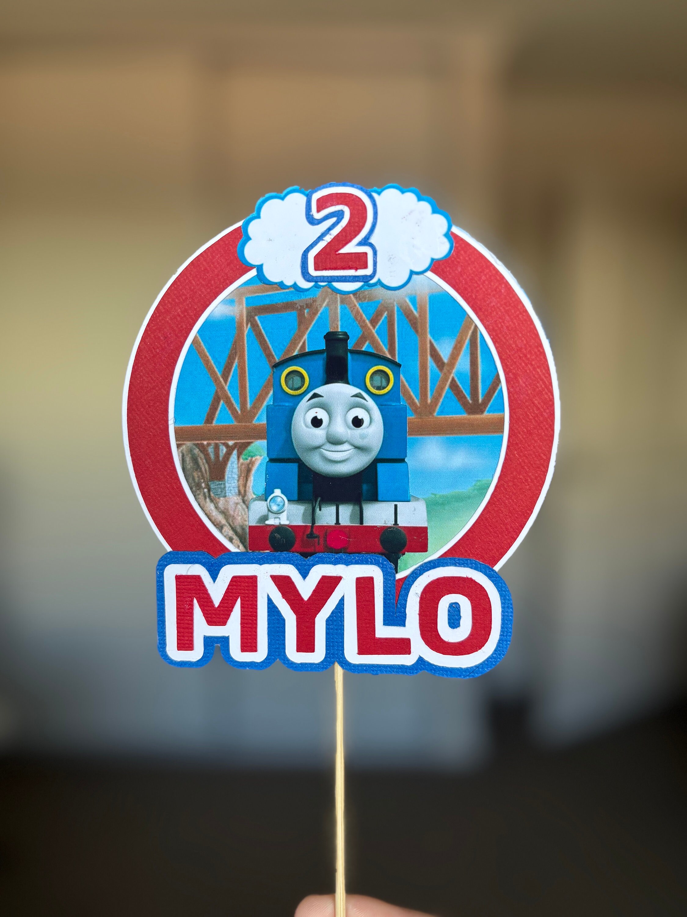 Thomas the Tank Engine Custom Cardstock Cake Topper - Etsy