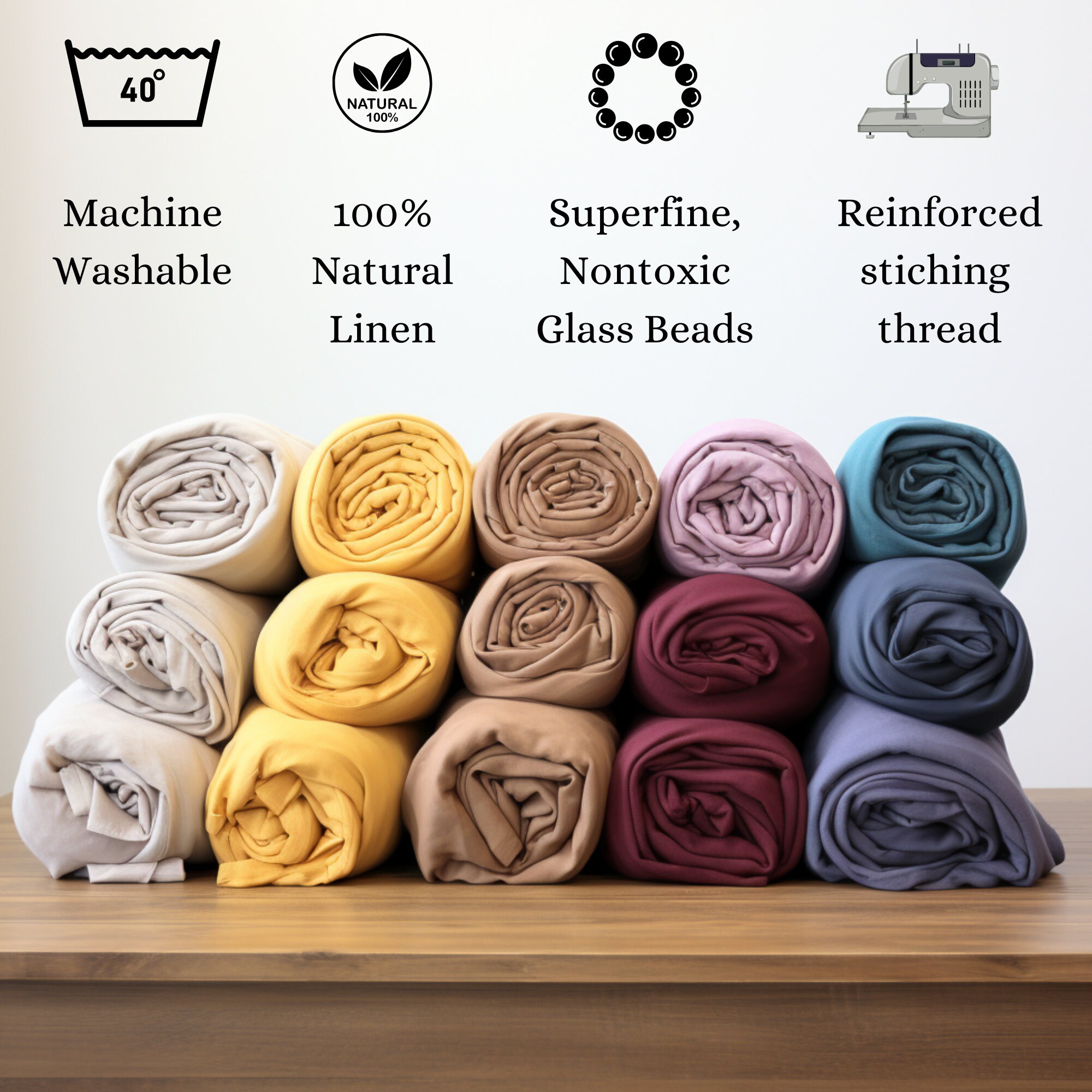 Weighted Adult Blanket Sleep Aid Anxiety, Linen Weighted Blanket