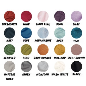 colour chart for linen weighted blankets