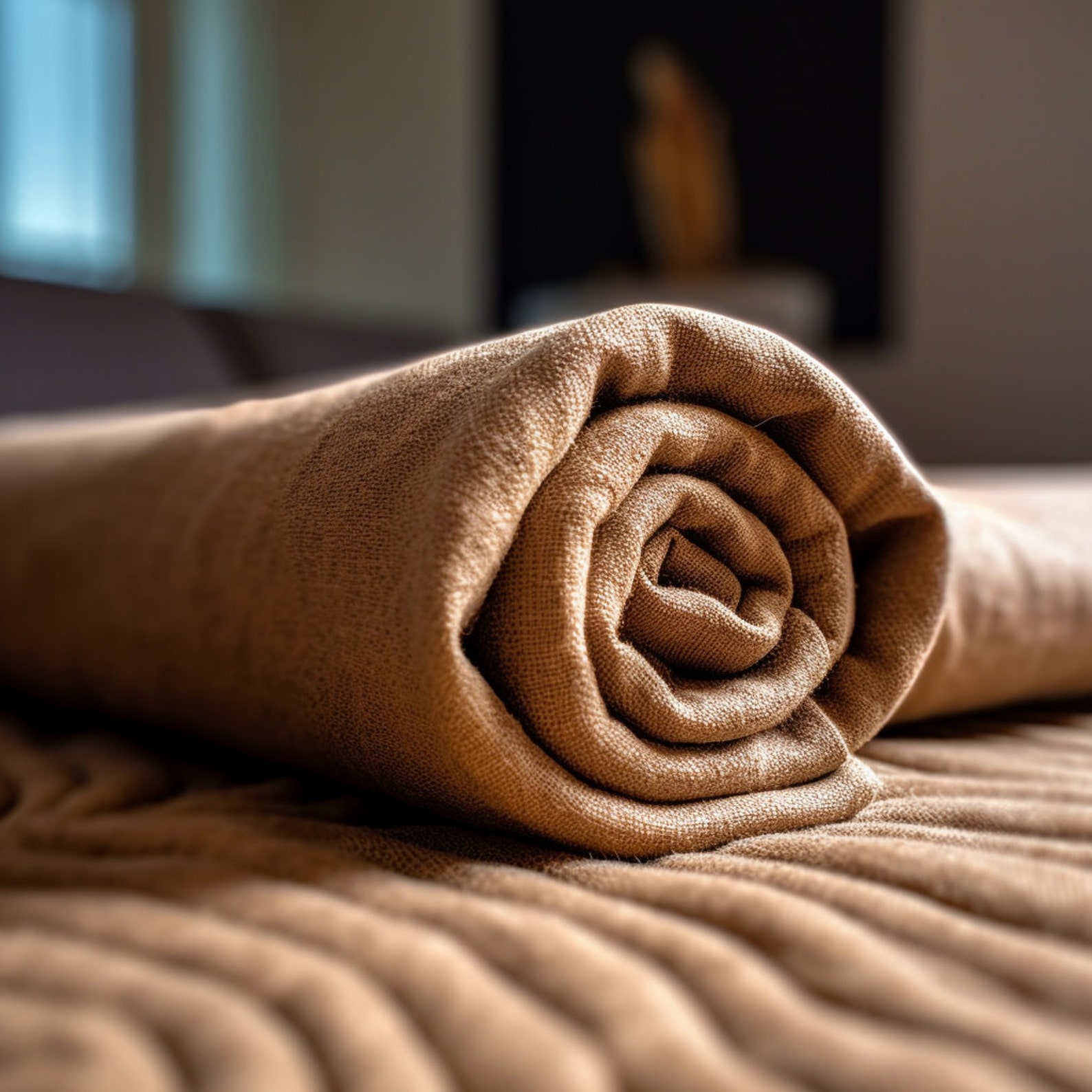 Weighted Adult Blanket Sleep Aid Anxiety, Linen Weighted Blanket