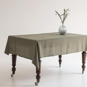 Green Square Linen Tablecloth Table Linens Round Square Rectangular Table Cloth Custom Linen Tablecloths Mothers Day Gift