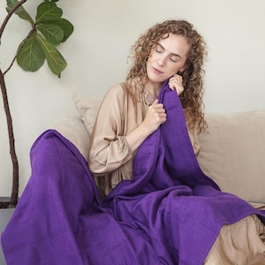 Weighted Blanket, Weighted Blanket Adult, Blanket, Linen Weighted Blanket, Weighted Blankets, Heavy Blanket, Weighted Blanket Washable