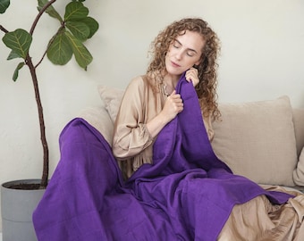 Manta con peso, Manta con peso para adultos, Manta, Manta con peso de lino, Mantas con peso, Manta pesada, Manta con peso lavable