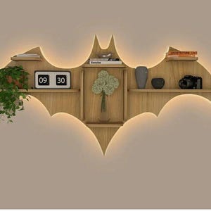 Bat shaped book shelf