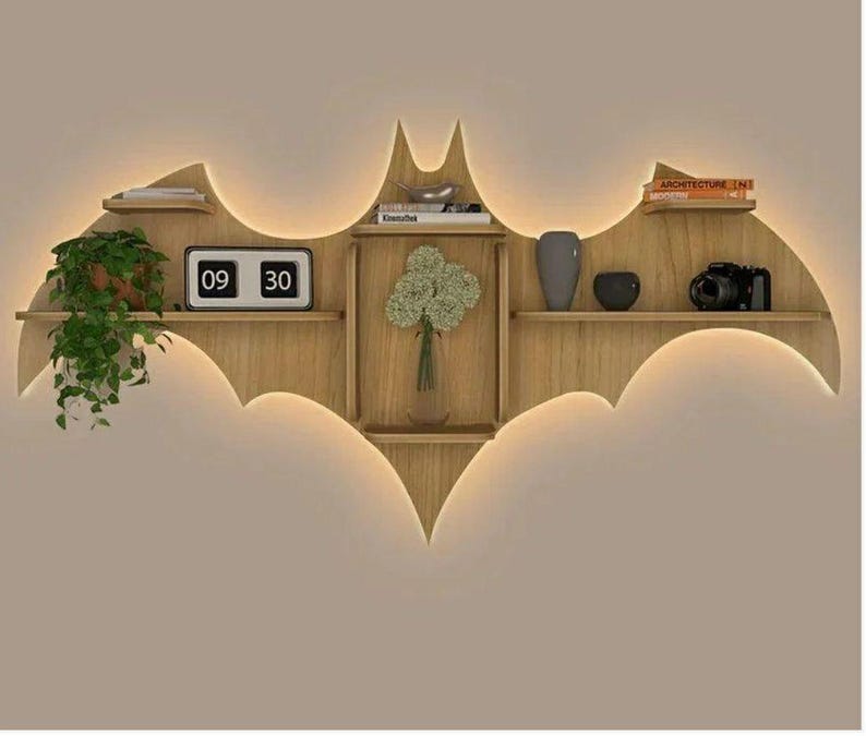 Bat shaped book shelf