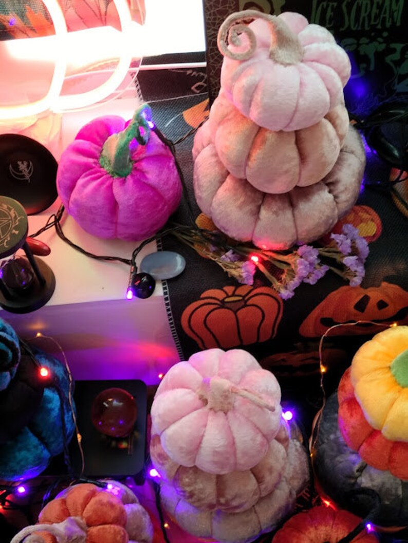 Pumpkin Fushia Pink & Emerald Green Crushed Velvet FREE UK DELIVERY